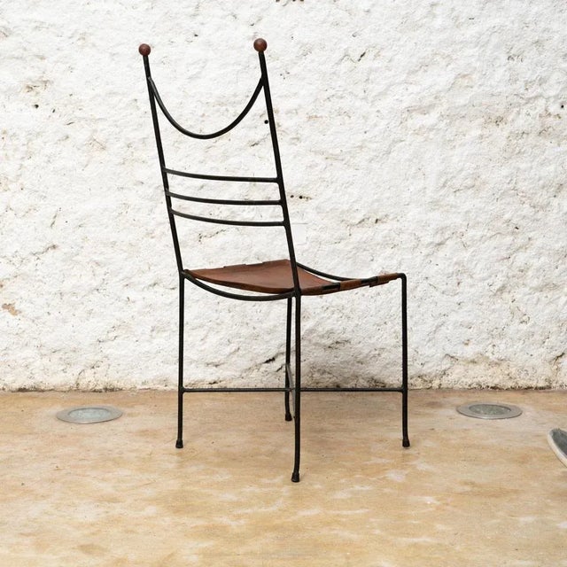 Mid-Century Modern Iron and Leather Chair by Pere Cosp, 1960 For Sale - Image 4 of 13