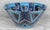 1970s Vintage 16" Abstract Blue Art Pottery Centerpiece Bowl For Sale - Image 5 of 8