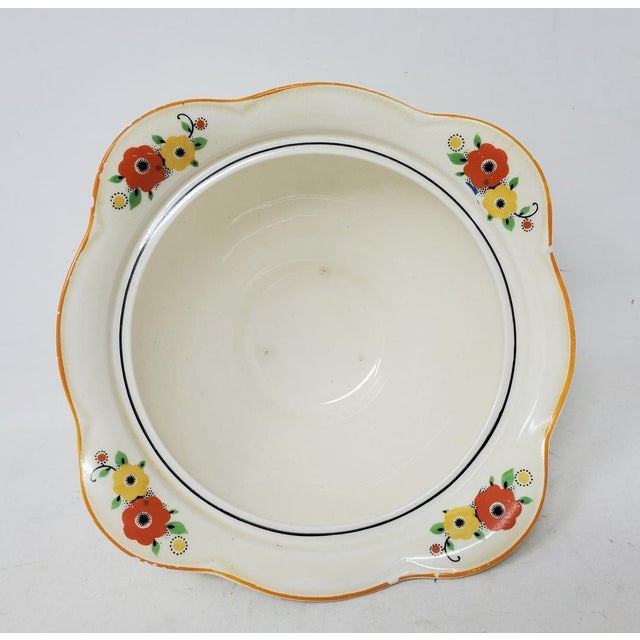 Vintage 1930s Woods Ivory Ware Sauce or Gravy Bowl With Ladle and Lid For Sale - Image 9 of 18