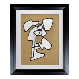 Jean Dubuffet Lithograph Limited Edition - Abstract Vacuum Forms W/Frame For Sale