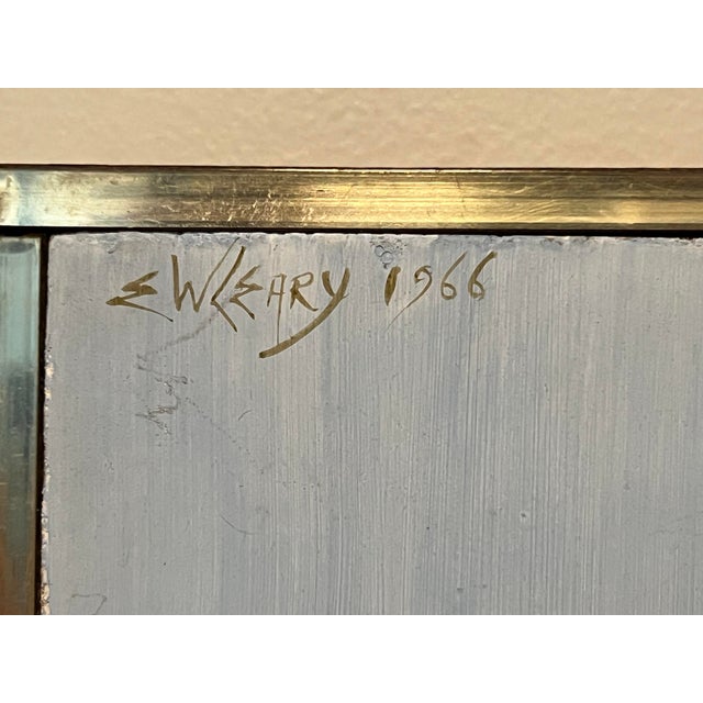 Mid-Century Modern Elizabeth W Leary (1937-), 1966, Midcentury, Acrylic/Oil on Hardboard, “Cupola,” Charleston, Signed For Sale - Image 3 of 6