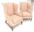 Pair of Kittinger Style Tall Wingback Chairs Mint Frames as is Upholstery For Sale - Image 11 of 15