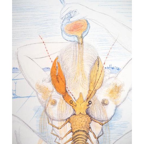 Salvador Dali, Casanova, Surrealist Woman and Lobster, 1967, Original Engraving For Sale - Image 5 of 6