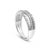 10K White Gold 3/4 Cttw Princess Natural Diamond Split Shank and Weave Band Ring (H-I Color, SI1-SI2 Clarity) - Ring Size 6 For Sale - Image 4 of 7