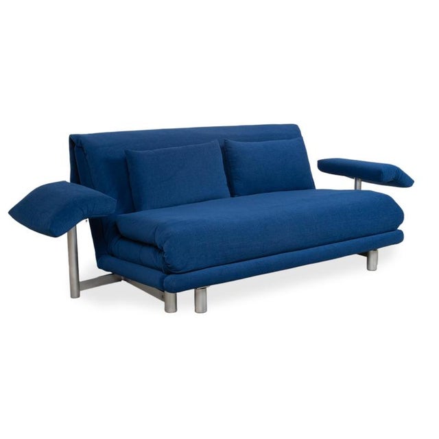 Ligne Roset Multy 3-Seater Sofa in Blue Malou 167 Upholstery from Ligne Roset For Sale - Image 4 of 17