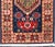 Geometric Vintage Caucasian Rug With Tribal Geometric Medallions in Blue and Red For Sale - Image 10 of 12