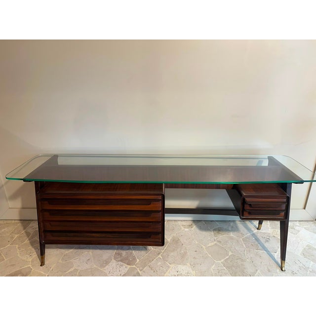 1950s Console Desk attributed to Vittorio Dassi, Italy, 1950s For Sale - Image 5 of 17