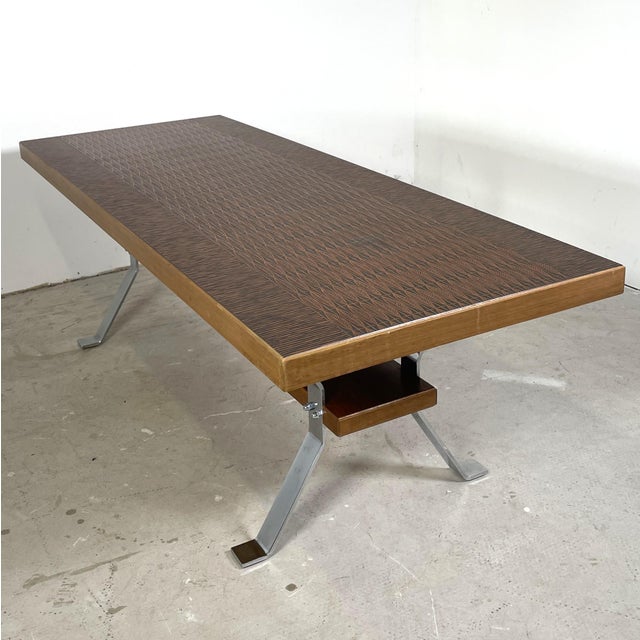 Vintage Coffee Table with Copper Top and Chrome Legs, 1970s For Sale - Image 14 of 14