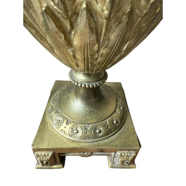 Metal Continental Gilt Bronze Urn Form Table Lamp by Nerdmann Aeramenn. Neoclassical For Sale - Image 7 of 12