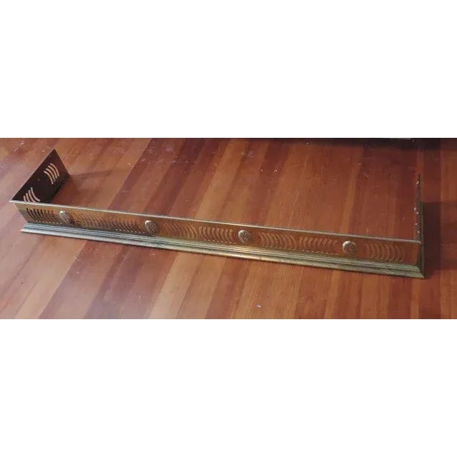 Antique English Edwardian Brass Fireplace Hearth Fender Chairish