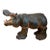 Vintage Boho Slab Built Ceramic Hippo For Sale