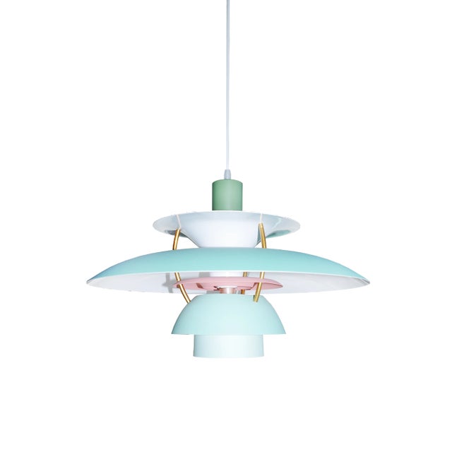 GALLE GRADIENT GREEN PENDANT LIGHT, LED bulb included. Shade is made of Aluminum. Metal and Aluminum, Brass. This iconic...