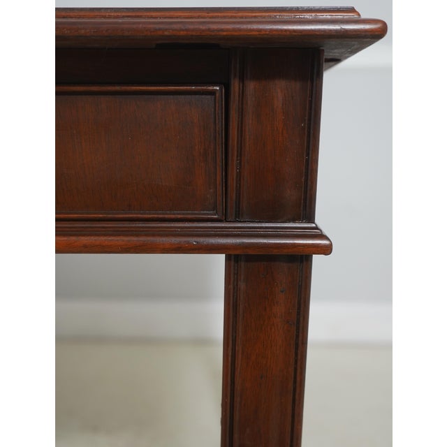 Wood Council Craftsman Inlaid Mahogany Chippendale Desk For Sale - Image 7 of 17