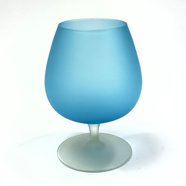 Vintage Ultramarine Glass Stemware Curation - Group of 5 For Sale - Image 15 of 18