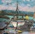 2000 - 2009 Vintage Fanch Lel Sail Boat on the French Coast Original Oil and Gouache Painting, Framed For Sale - Image 5 of 11