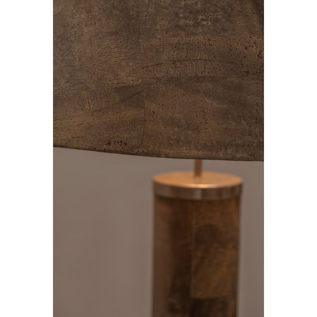 Large Architectural Cork Table Lamp, 1970s For Sale - Image 4 of 12