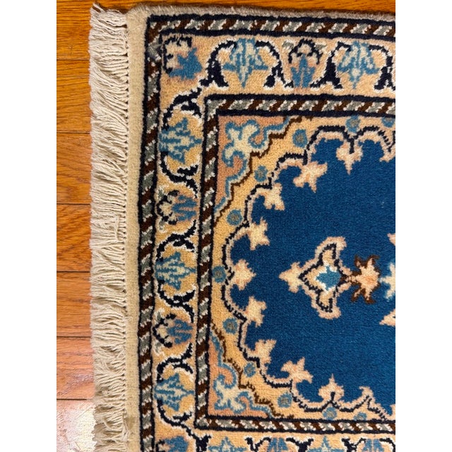 Light Blue Hand Knotted Persian Nain For Sale - Image 12 of 12