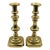 Circa 1860 English Pair of Brass 11" Candlesticks For Sale