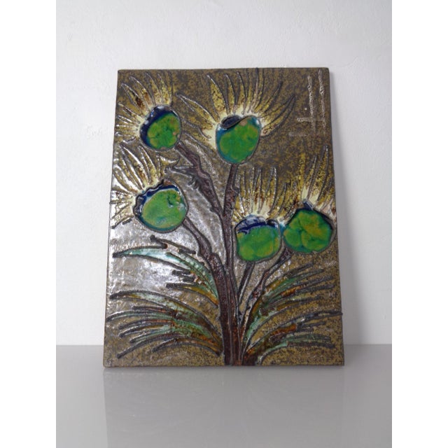1970s Vintage Ceramic 769 Wall Plaque from Ruscha, Germany, 1970s For Sale - Image 5 of 12
