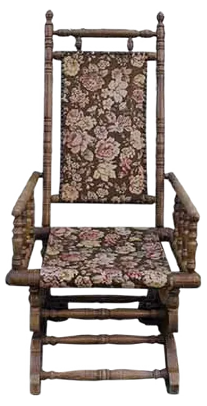 English Wooden Rocking Chair, 1930s