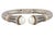 Art Deco 2020s Konstantino Cuff Sterling Silver 925 18k Gold 750 Natural Cultured Pearl Filigree Hinged One Size Opens For Sale - Image 3 of 5