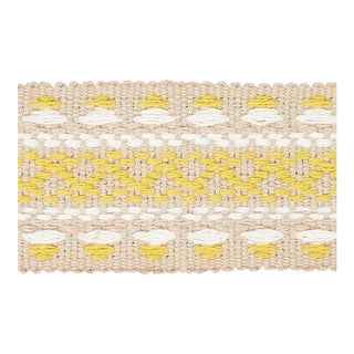 Sample - Schumacher Loveland Trim in Yellow For Sale
