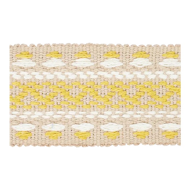 Sample - Schumacher Loveland Trim in Yellow For Sale