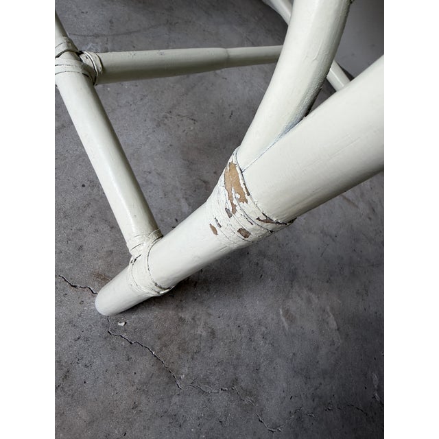 1970's McGuire Palm Beach Coastal - Style White Bamboo & Leather Wrapped Dining Chairs – Set of 6 For Sale - Image 17 of 18