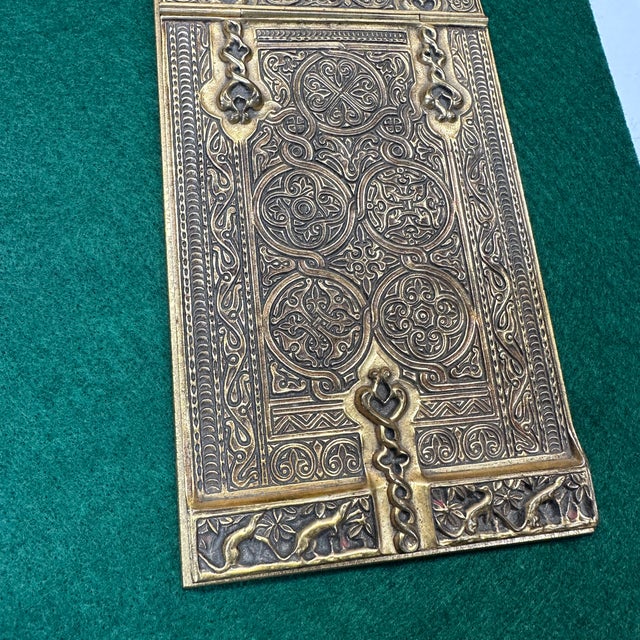 Early 20th Century Tiffany Studios New York 1691 Venetian Bronze Note Pad Holder Desk Blotter For Sale - Image 17 of 18