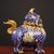 Blue Vintage Chinese Gilt Cloisonné Mythical Beast Incense Burner (Luduan) - 2560g For Sale - Image 8 of 9