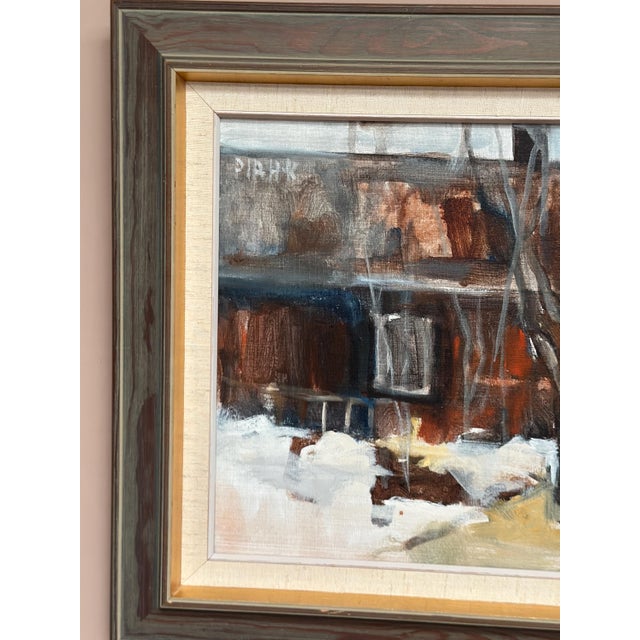 Mid-Century Modern Pia Hesselmark‑campbell, The Forge, 1960s, Oil Painting on Canvas, Framed For Sale - Image 3 of 18