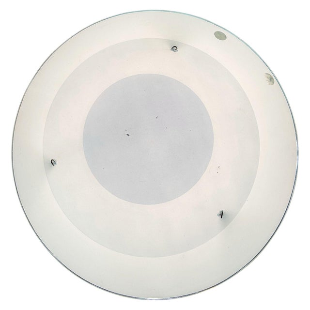 Art Deco 1980s Art Deco Memphis Streamline Sky Blue Art Glass Chandelier Pendant Light For Sale - Image 3 of 9