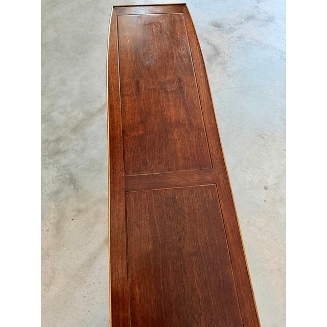Lane Copenhagen Line 72" Walnut Ash Surfboard Coffee Cocktail Table For Sale - Image 6 of 16