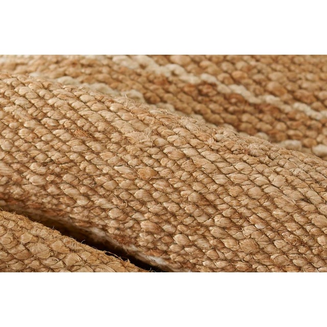 Erin Gates by Momeni Crescent Broken White Stripe Natural Hand Woven Jute Area Rug 10' X 14' For Sale - Image 4 of 10