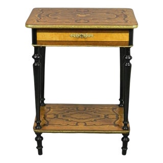 Antique French Marquetry Work Table For Sale