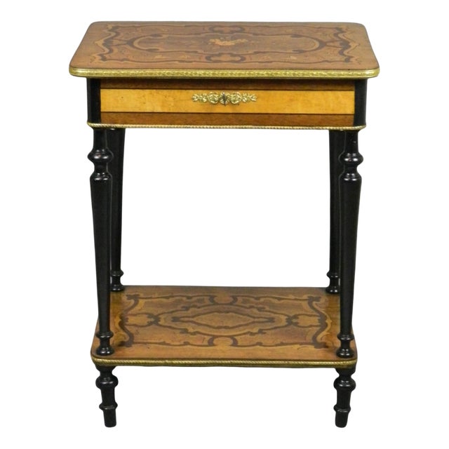 Antique French Marquetry Work Table For Sale