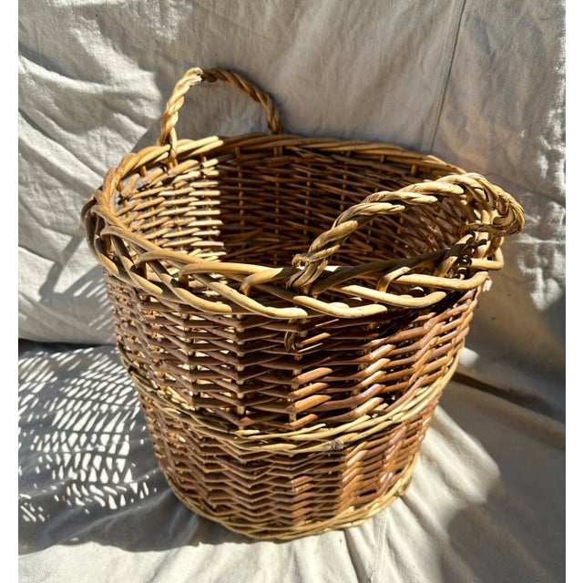 2020s Rustic European Style Storage Basket For Sale - Image 5 of 5