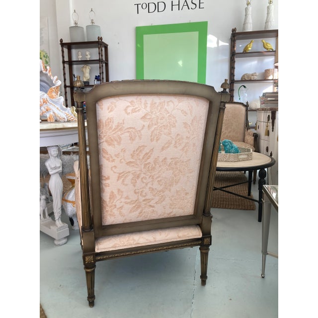 Wood French Louis XVI Style Club Chair-2-John Elgin Woolf For Sale - Image 7 of 11