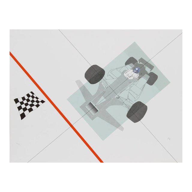 Untitled, Finish Line I, Raymond Loewy Lithograph For Sale