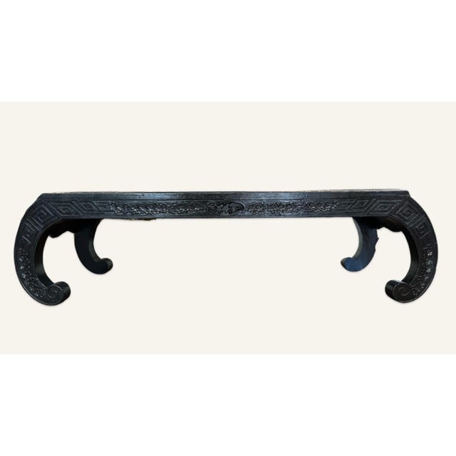 Early 20th Century Black Lacquered Chinese Coffee Table For Sale - Image 9 of 9