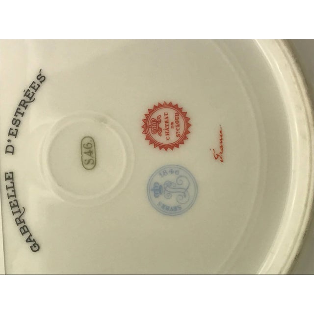 Ceramic Antique Sevres France Portrait Plates, Hand-Painted Artist Signed - a Pair For Sale - Image 7 of 8