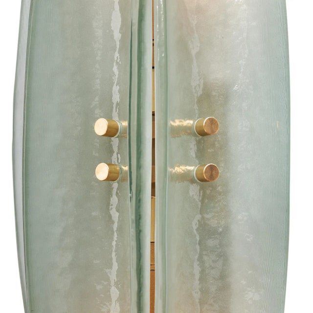 Aqua Paneled Aqua Murano Glass Sconces For Sale - Image 8 of 9