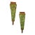 Tole Botanical Butterfly Decorative Wall Pocket Vases For Sale