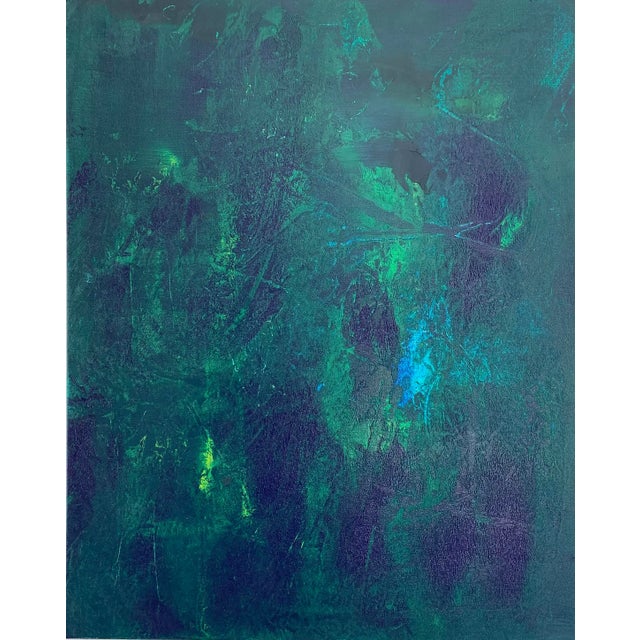 "Fall Into Place 2" Contemporary Original Abstract Painting by Nina Weintraub For Sale