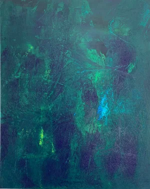 "Fall Into Place 2" Contemporary Original Abstract Painting by Nina Weintraub