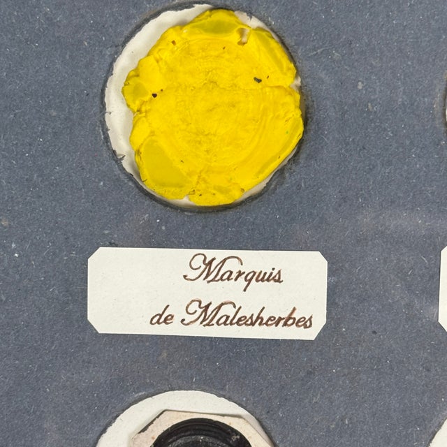 Set of 4 19th Century Collection of French Nobility Wax Seals With Identified Names For Sale - Image 15 of 18