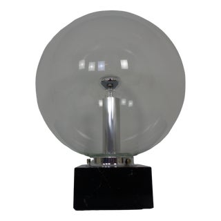 Large Glass Globe & Marble Table Lamp from Erco, 1960s For Sale