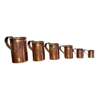 Antique Victorian Copper Measurers, 1860, Set of 6 For Sale