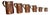 Antique Victorian Copper Measurers, 1860, Set of 6 For Sale