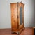 1-door wardrobe with mirror, walnut and briar structure, carved, biedermeier style with little house at the base....